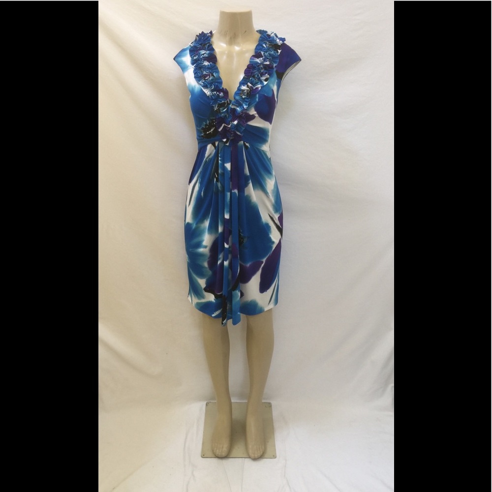 Maggy London Size 6 Floral Print Sheath Dress